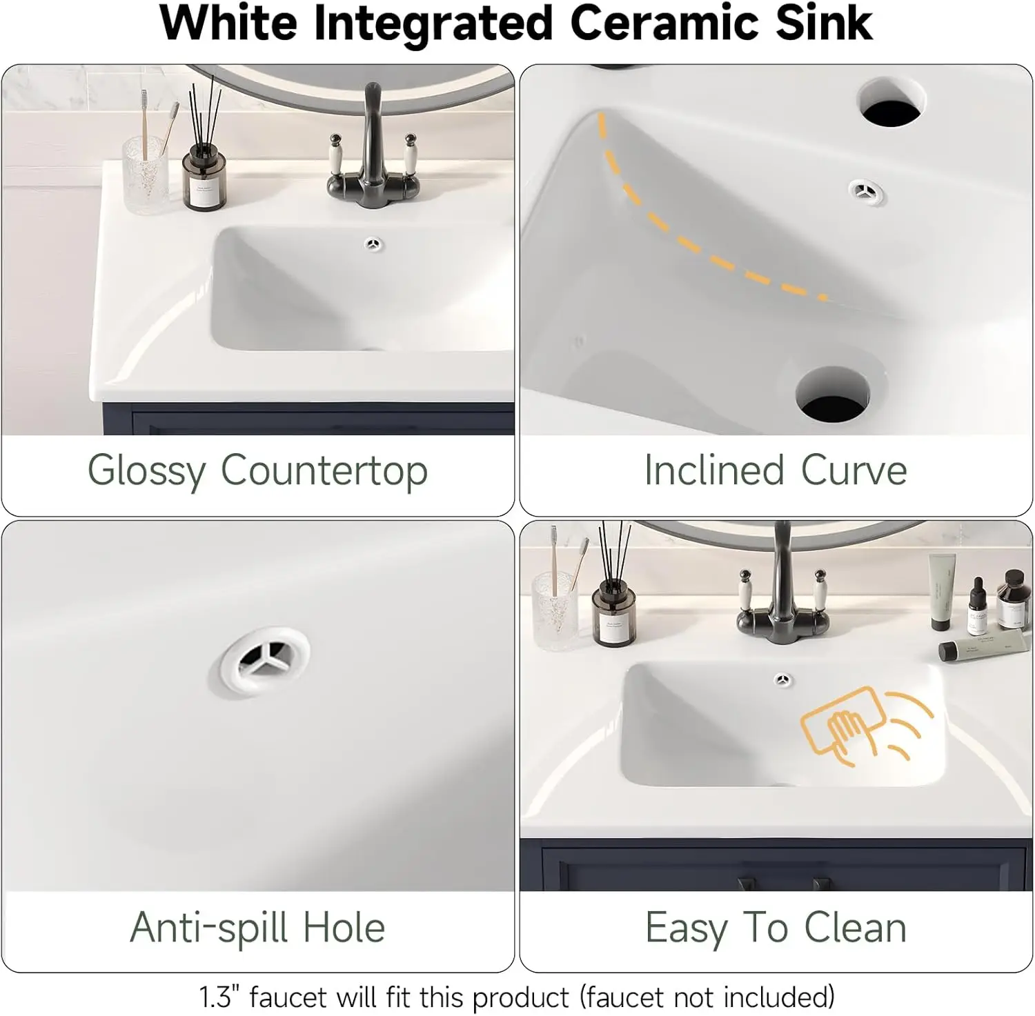 28" Modern Vanity Sink 6