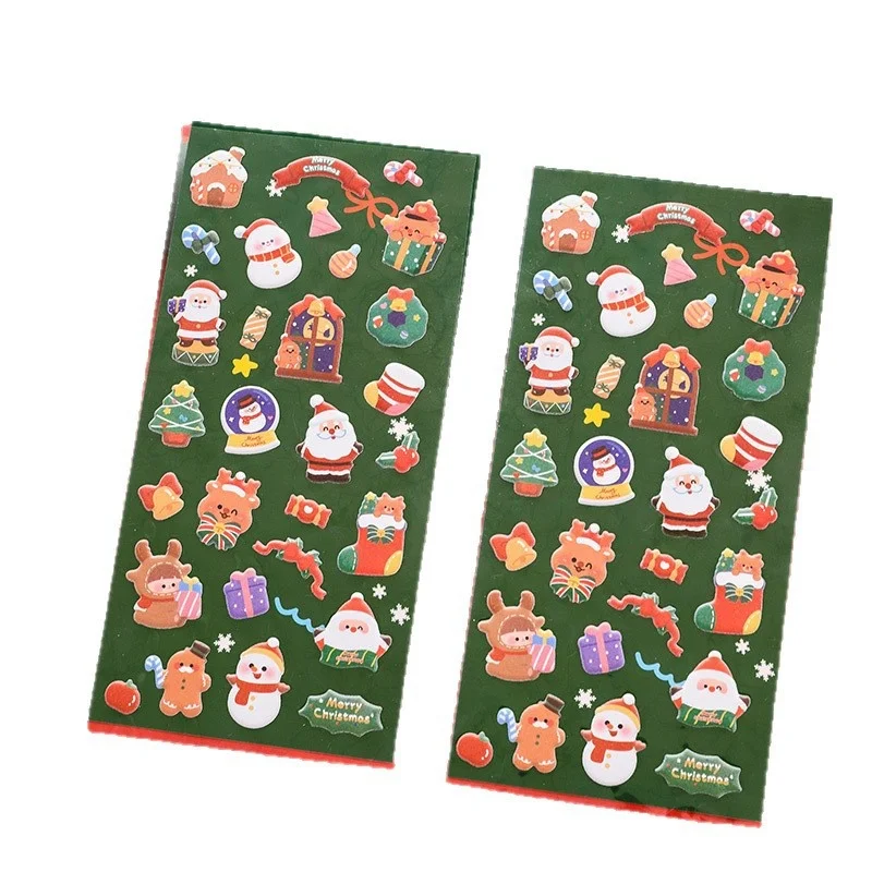 عبوة واحدة من ملصقات عيد الميلاد اللطيفة مع تصميم Kawaii Super Eye Catching Diary لتزيين سجل القصاصات يمكن أيضًا لتزيين الهدايا #5