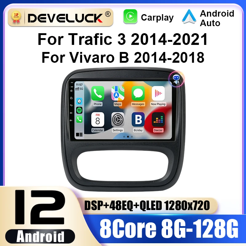 

2 Din Android 12 Car Radio For Renault Trafic 3 2014-2021 Opel Vivaro 2014-2018 CarPlay Auto intelligent Systems Smart Autoradio