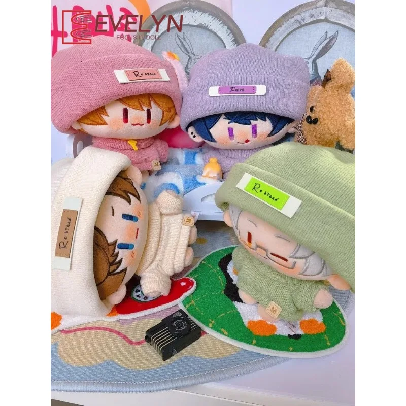 Evelyn 20CM Vestiti per bambole in tinta unita Vestito Morbido maglione lavorato a maglia Cappello Vestire Gioco Amore e spazio profondo Abbigliamento per bambole in cotone Regalo