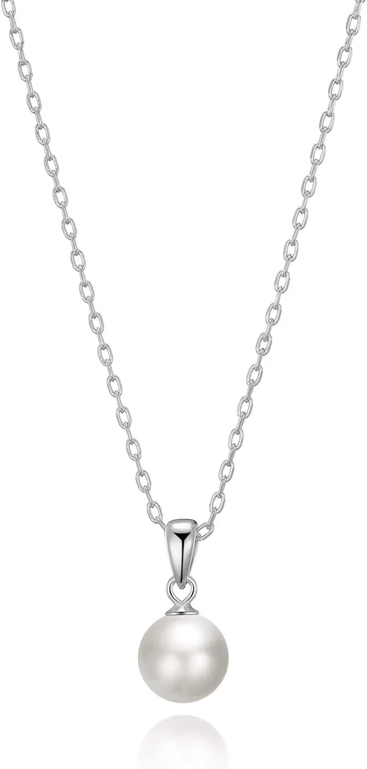 

Elegant White Shell Pearl Pendant Necklace