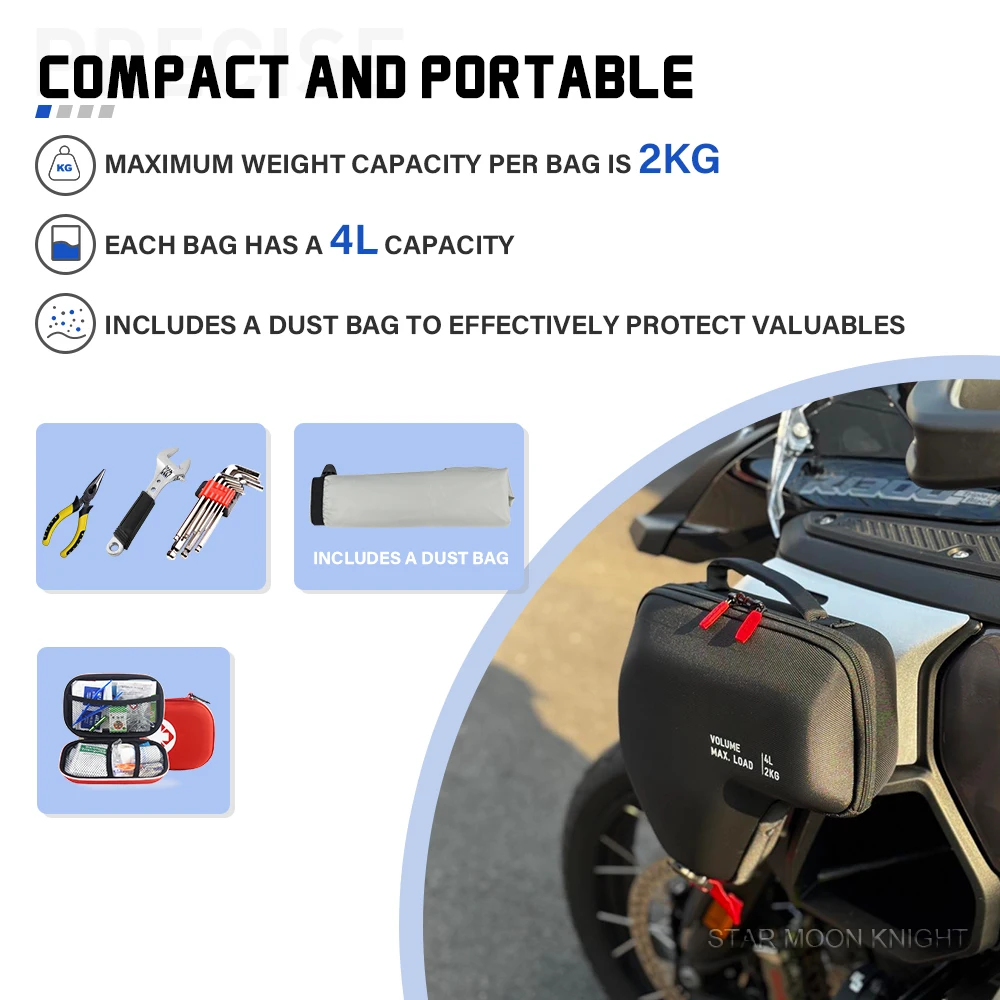 Motorcycle Radiator Cowl Bag Waterproof Fairing Tool Bag For R1300GS ADV R1300 GSA R 1300 GS Adventure 2024 2025 Accessories