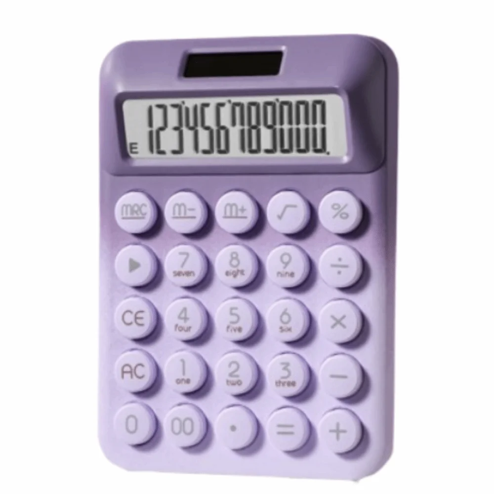 

creative Solar Desktop Calculator High-value Candy Color Finance Calculator Easy To Use Stationery Mechanical Calculator Home