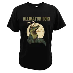 Aligator Loki klasyczna koszulka Croki bóg psot krokodyl Loki koszulka Premium w stylu Basic Casual 100% bawełna męska Top rozmiar ue