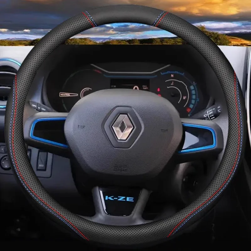 Universal non-slip wear resistant Car Steering Wheel Cover For Renault Koleos Kadjar K-ZE Captur Clio RS Kadjar Auto Parts