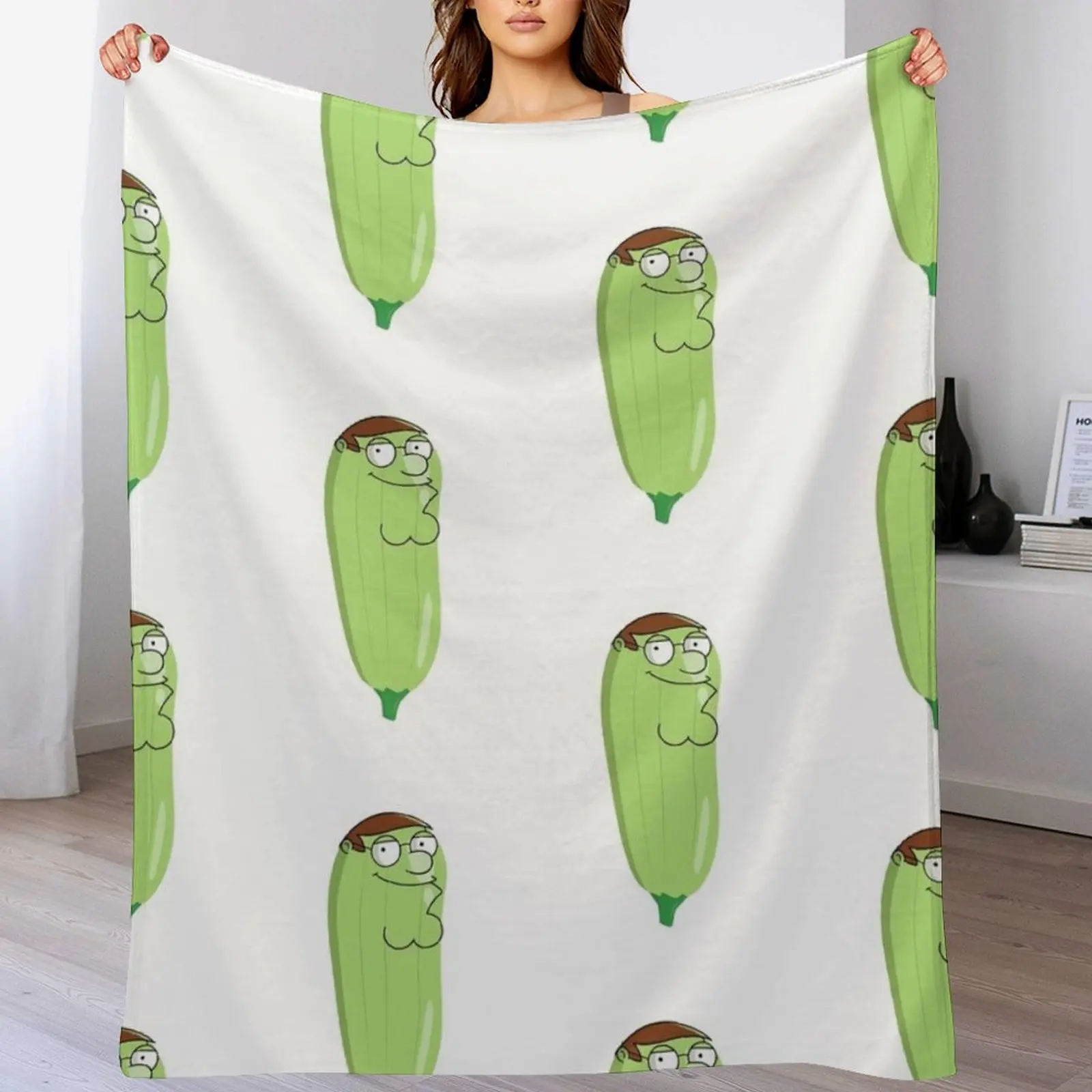 Peter Zucchini Throw Blanket Soft Comfort Blanket for Reading Watching TV