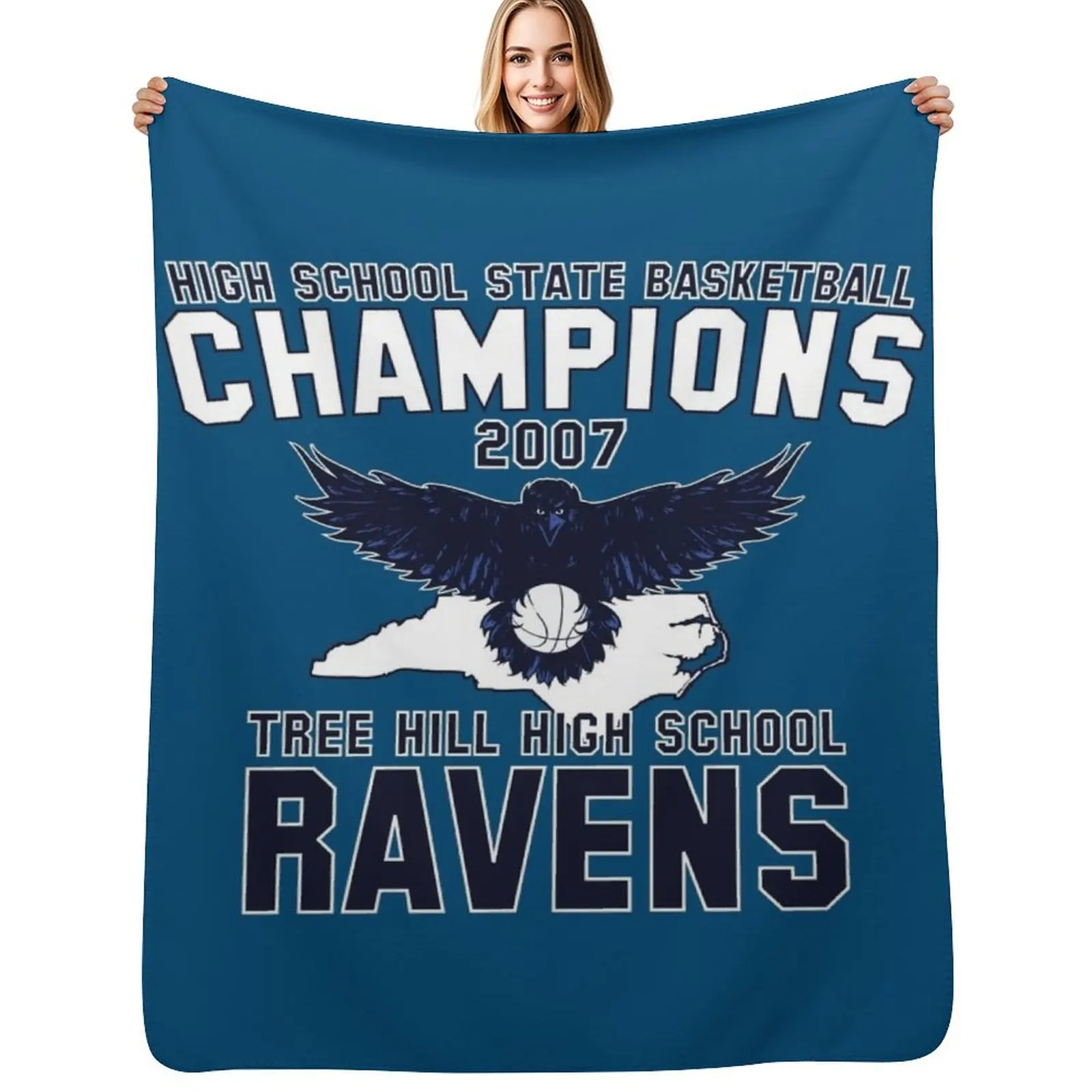 

Tree Hill High School Basketball Champions Throw Blanket Lightweight Warm Blanket for Travel Camping