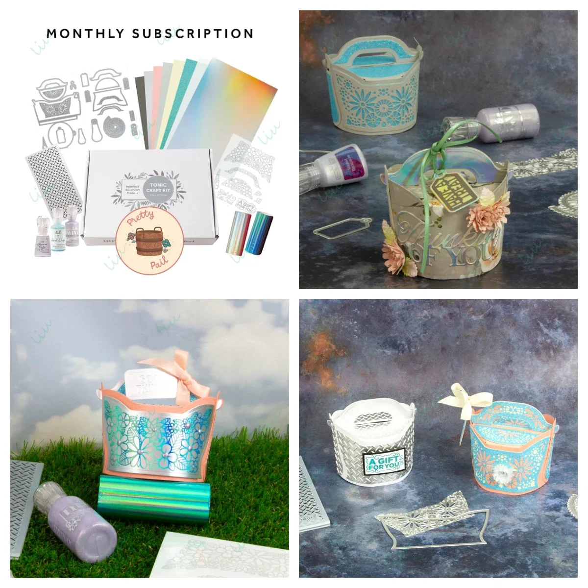 

2025 June New Products Pretty Pail Box Metal Cutting Dies for DIY Handmade Scrapbooking Album Greeting Diary Card Gift Box