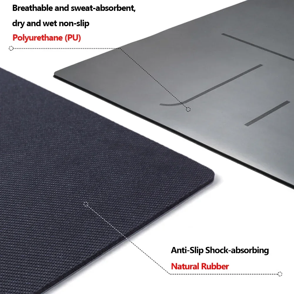 Professional Solid Color PU Yoga Mat Natural Rubber Indoor Gym Fitness Exercise Mat Non-slip Mat Environmental 183cm*68cm*5mm