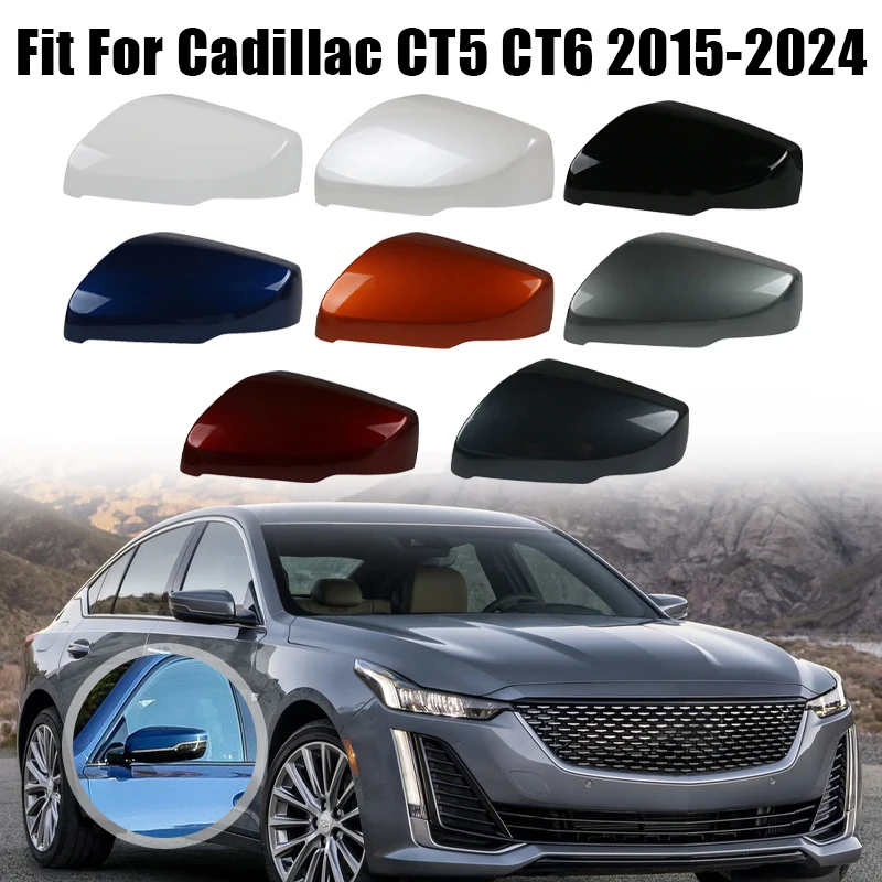 

Rearview Mirror Cover Cap For Cadillac CT5 CT6 2015 2016 2017 2018 2019-2024 With Light Replace Car Accessories