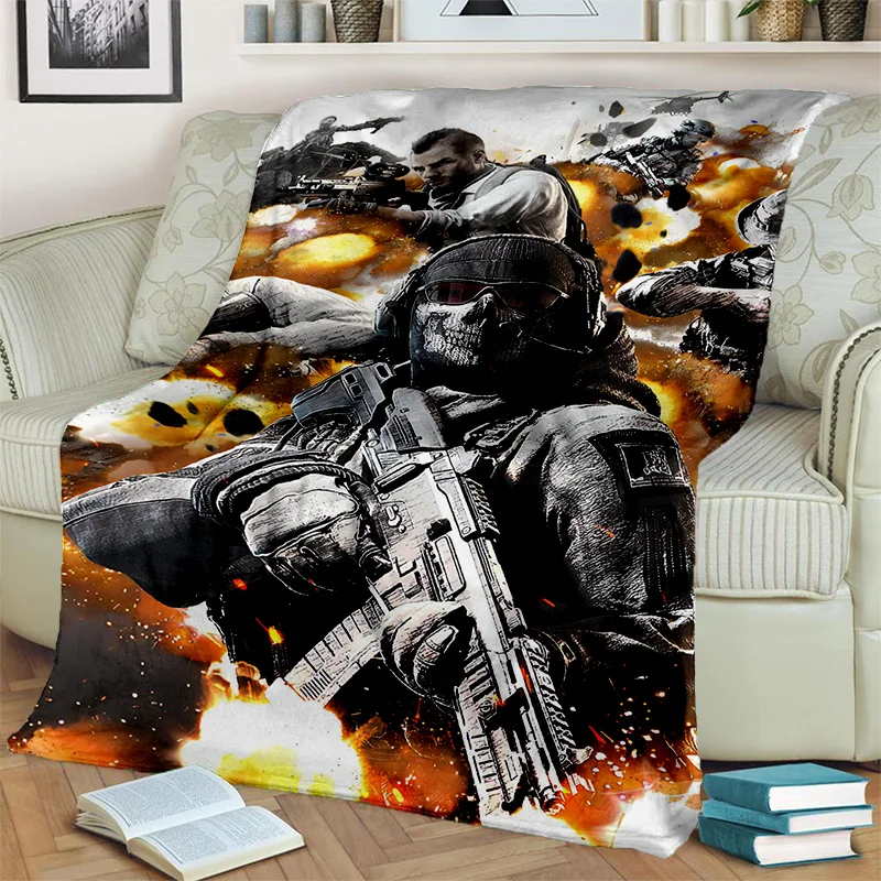 

COD Game, 3D Call of Duty ,Gamer HD Blanket,Soft Throw Blanket for Home Bedroom Bed Sofa Picnic Travel Office Cover Blanket Kids