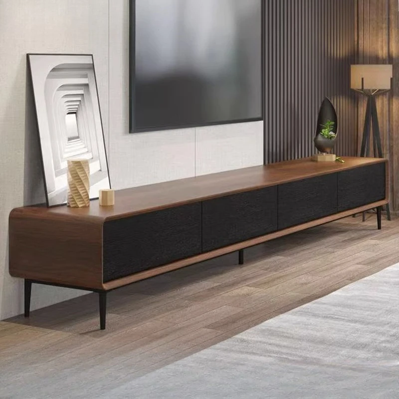 *-*modern Home Furniture Floating Tv Stand Nordic Solid Wood TV Cabinet Living Room Home Floor Cabinet Storage Locker Integrated