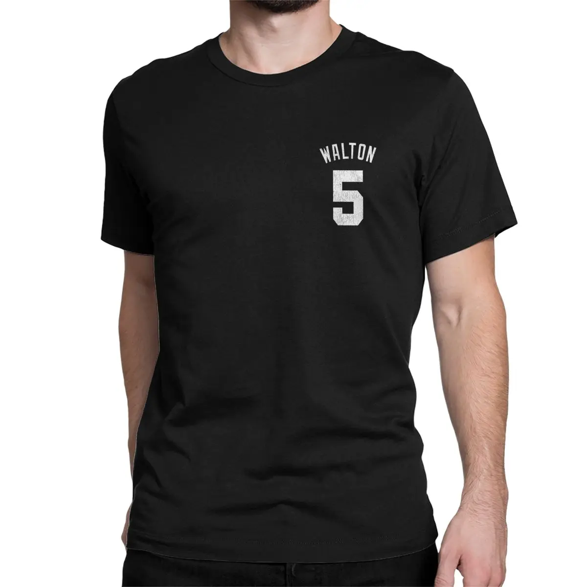 Bill Walton Number 5 T Shirt Men Women's Cotton Leisure T-Shirts Round Collar Basketball Tees Short Sleeve Tops Gift Idea