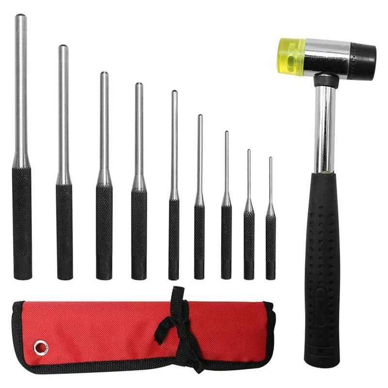 Roll Pin Punch Set With Storage Pouch, 30Pcs Steel Removal Tool Kit With Carrying Bag For Jewelers, Watch Repairers Work
