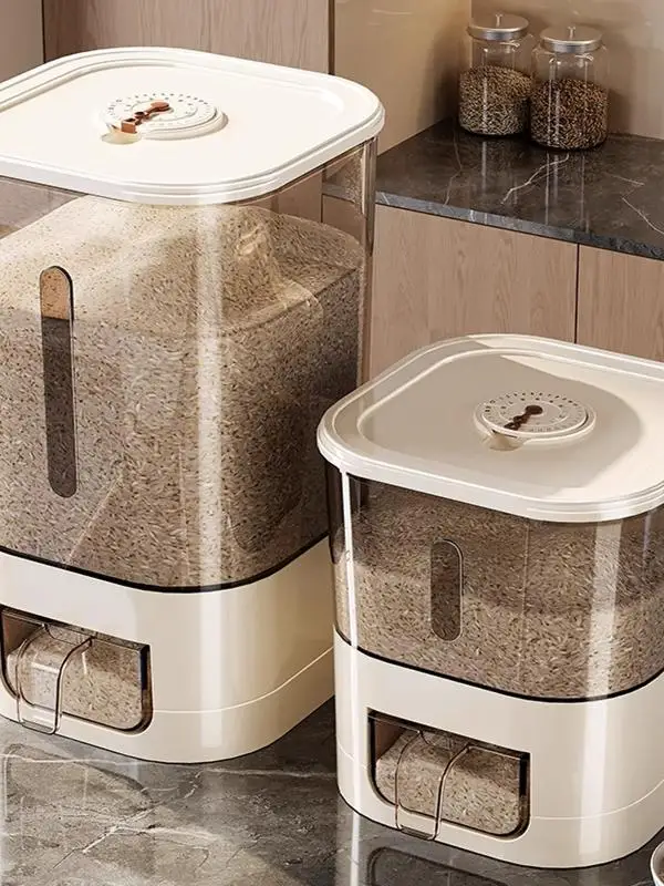 

Airtight Pest Proof Moisture Proof Rice Storage Container Home Use Plastic Kitchen Storage Buet for Rice And Flour