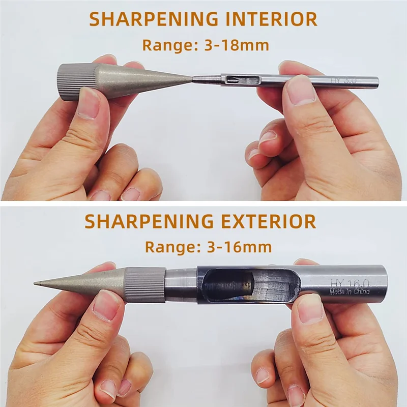 

【Superdeals】Leather Hole Punch Sharpener Emery Round Hole Punch Grinder Hollow Hole Punches Polishing Tool, 3-16MM