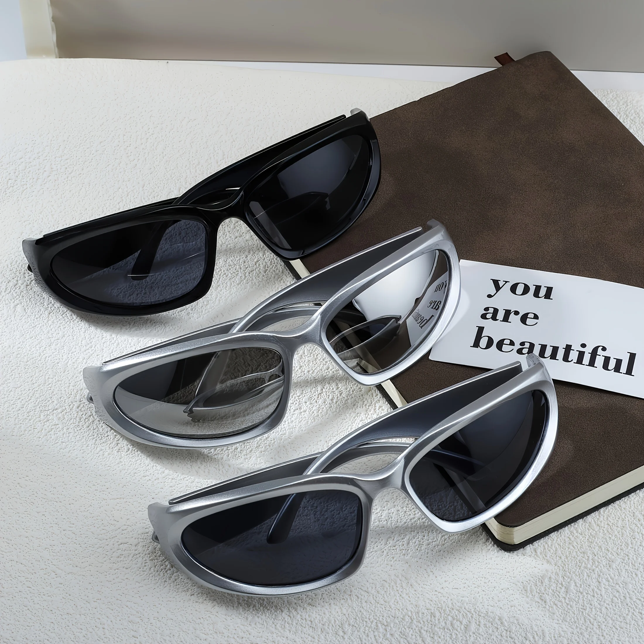 1/2/3pcs Fashionable Men and Women Sunglasses High-end Y2K Square Bicycle Glasses Resistant Sunglasses Outdoor Hiking UV400