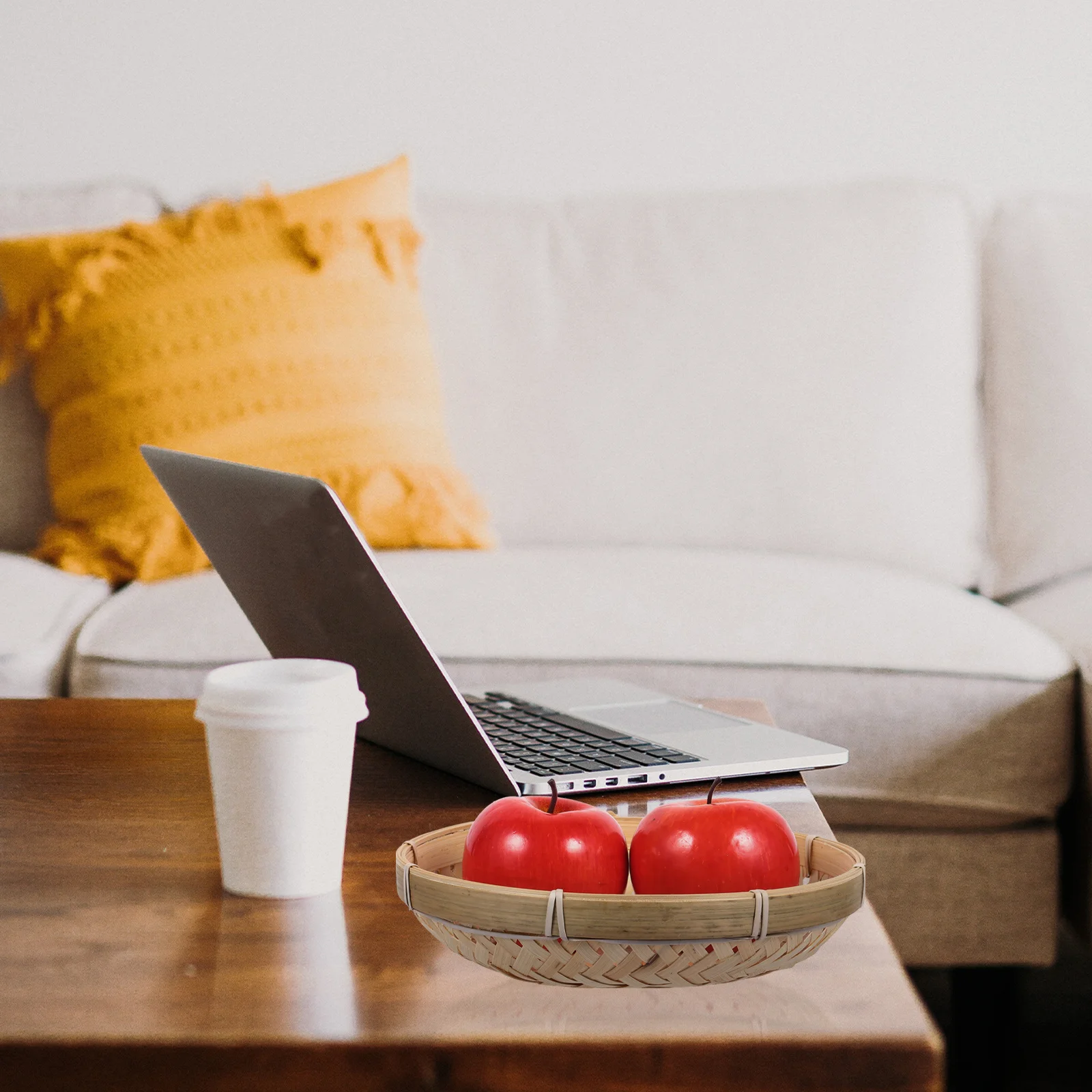 Woven Bread Basket Fruit Tray Food Storage Bamboo Baskets Lightweight Multi Purpose Home Kitchen Bar Snacks Fruits