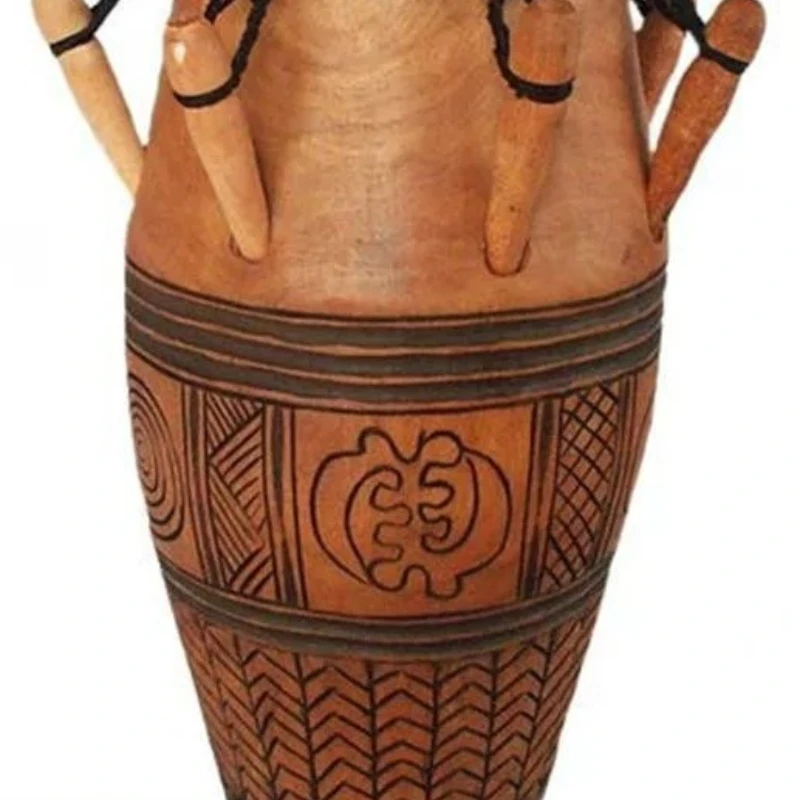 

Drum African Drum Handmade Tweneboa Wood Professional Tambourine Instrument