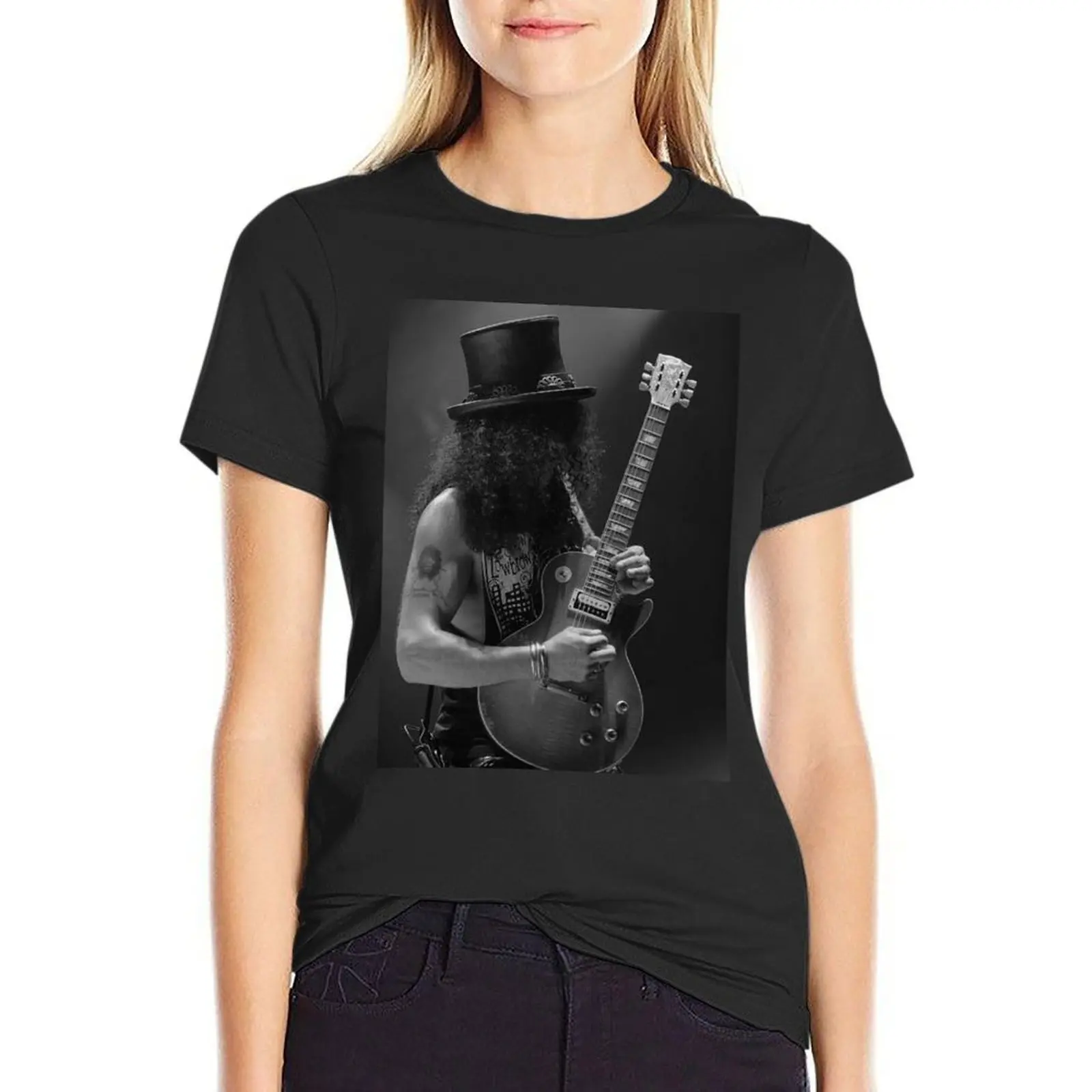 the guitar master T-Shirt cute clothes Female clothing lady clothes graphics cropped t shirts for Women