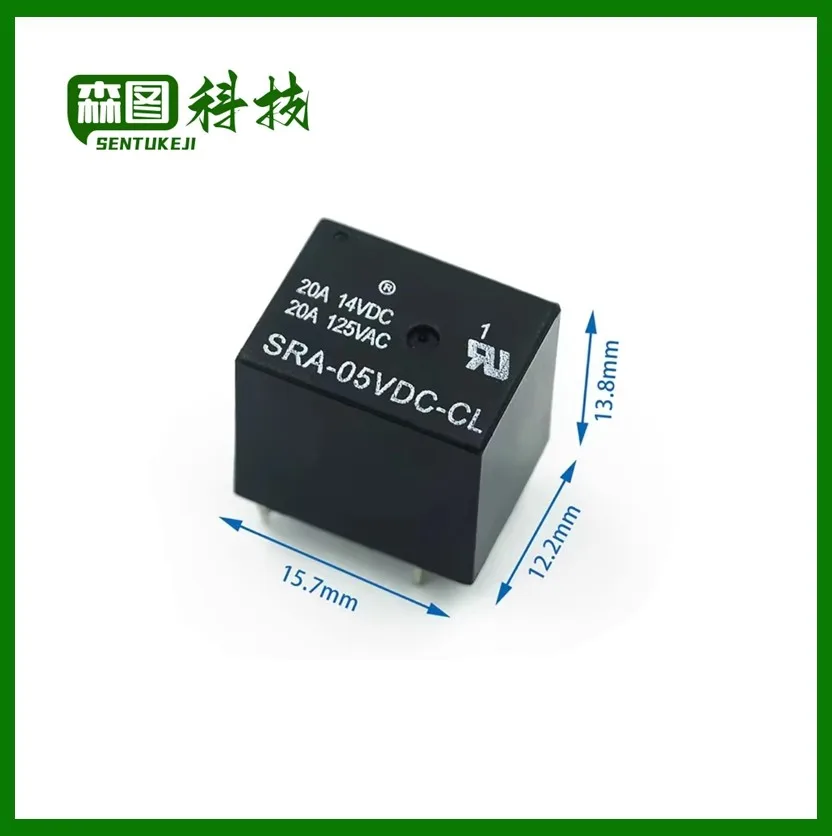 Relés de potencia SRA-05VDC-CL 5V, 12V, 24V, 20a, 5 pines, SRA-12VDC-CL, SRA-24VDC-CL, lote de 5 unidades