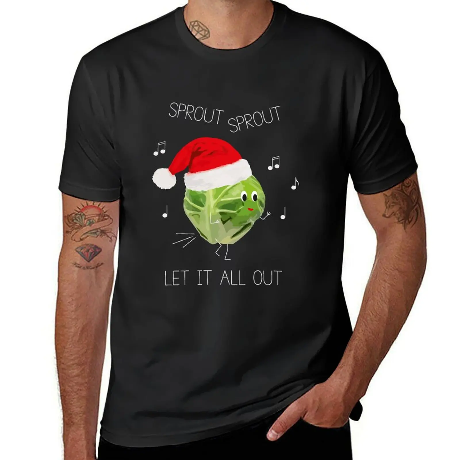 

Christmas Brussel Sprouts Lover T-Shirt quick-drying hippie clothes black t shirts for men