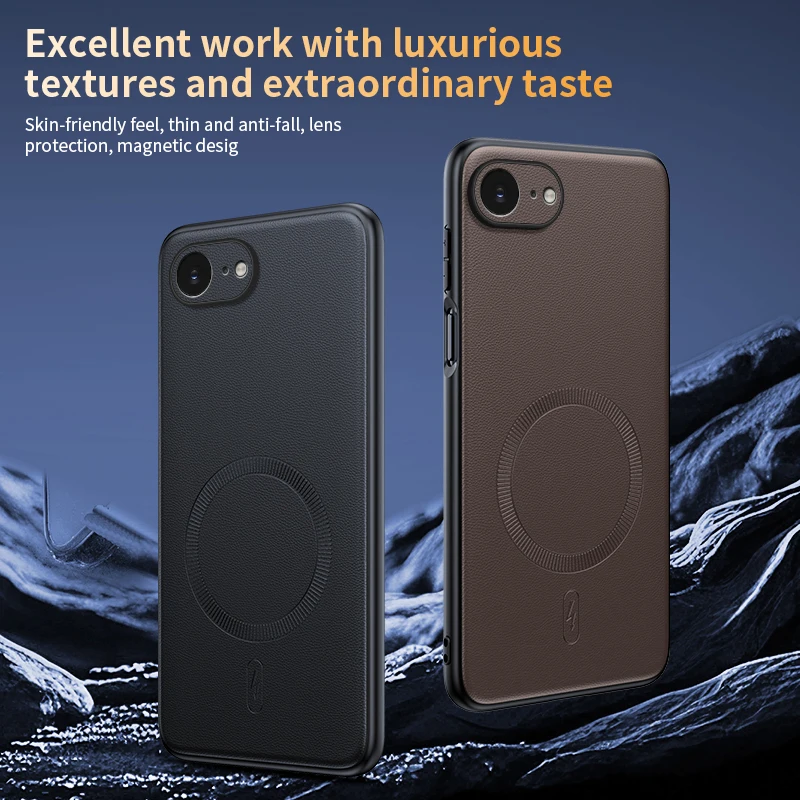 Für iPhone 17e Hülle Magnetische Leder-Schutzhülle Für iPhone 17e 16e Anti-Fingerabdruck Rutschfest PC+TPU – Detail 26