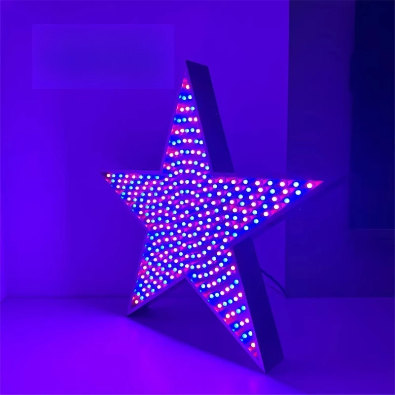 Outdoor Waterproof DC5V Stainless Steel Star Panel Light Emitting Diode Light Factory Price Metal Star String Decorative