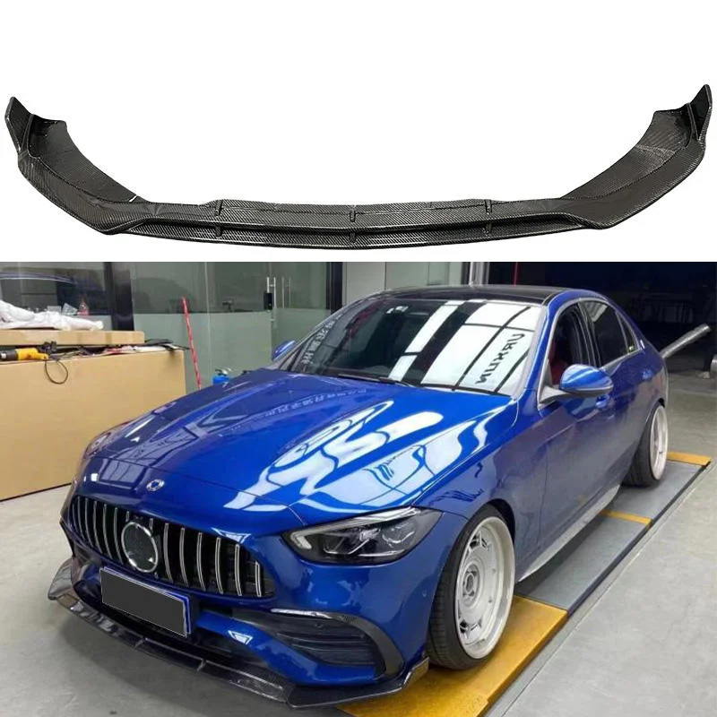 W206 High Quality Carbon Fiber BB Style Front Lip Front Bumper Lip Splitter for   W206 C Class