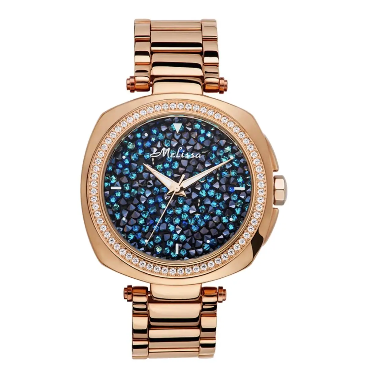 

Роскошный бренд MELISSA, Япония, оригинальные кварцевые часы MIYOTA MOVT, женские часы, модный браслет с австрийскими кристаллами, водонепроницаемые часы F8183