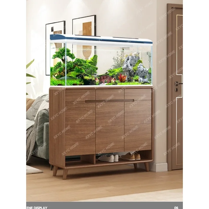 

New Smart Change Water Fish Tank Super White Large, Medium and Small Living Room 80cm60cm Long One Meter Home Aquarium