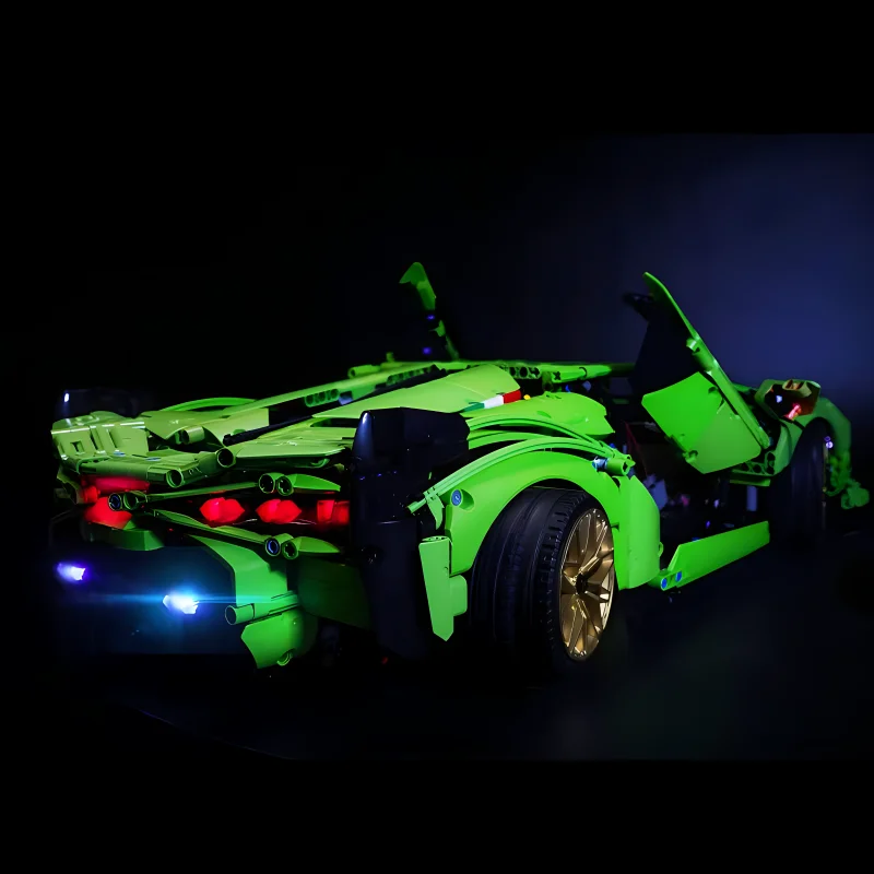 RC DIY LED Light Kit For LEGO 42115 SIAN FKP Super Sports Car Hypercar Building Block Set๏ผOnly LED Light,Without Blocks Model๏ผ