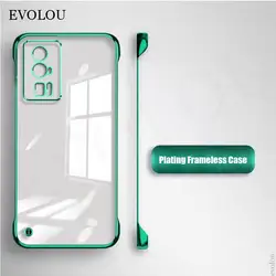 F5 Pro Plating Frameless Phone Case For Poco F5pro F4 F3 Redmi K60 Pro Ultra Thin Transparent Shockproof Hard Cover With Ring