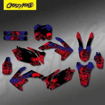 適用於本田 CRF250 CRF 250 2010-2013 CRF450 CRF 450 2009 2010-2012 訂製摩托車整流罩圖案背景貼紙 10 最佳銷售 本田 CRF 250 2012 - №8