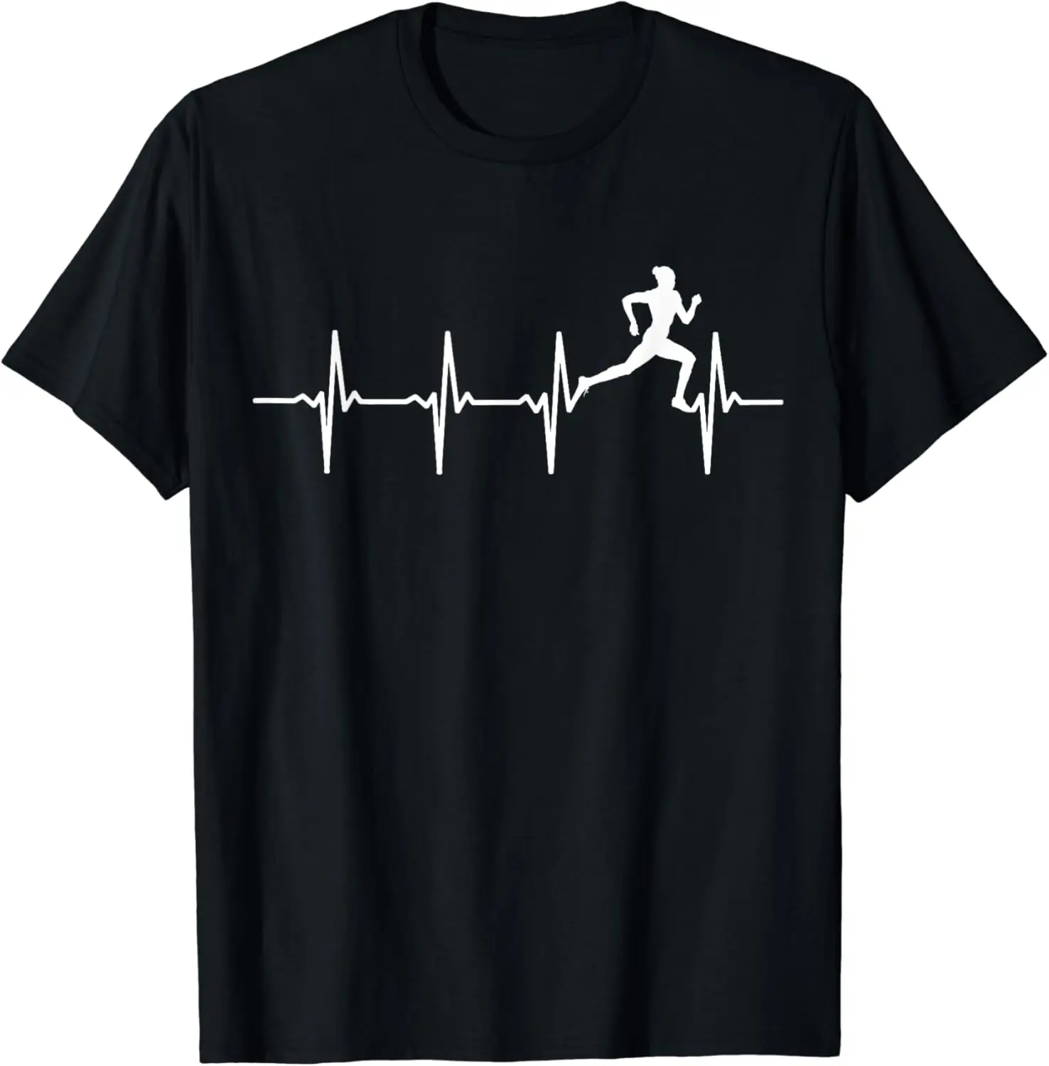 Running heartbeat T-Shirt for runners & joggers Men Women Clothes Oversized Cotton Tees