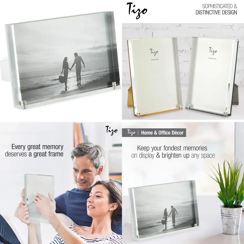 

Stylish 6x4 Inch Thick Lucite Frame with Magnetic Closure, Available in Multiple Colors