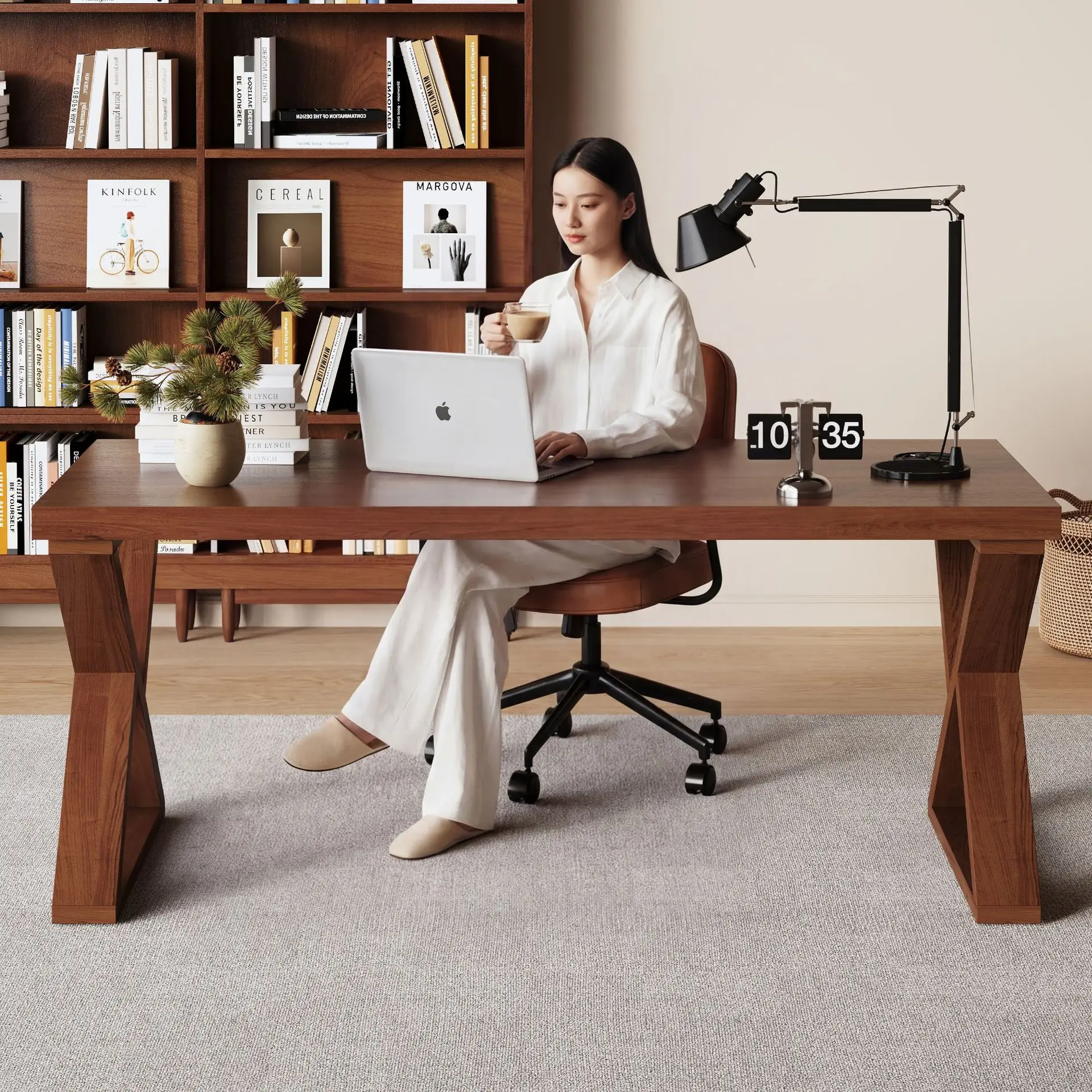 Solid wood study office study large size workbench household long table