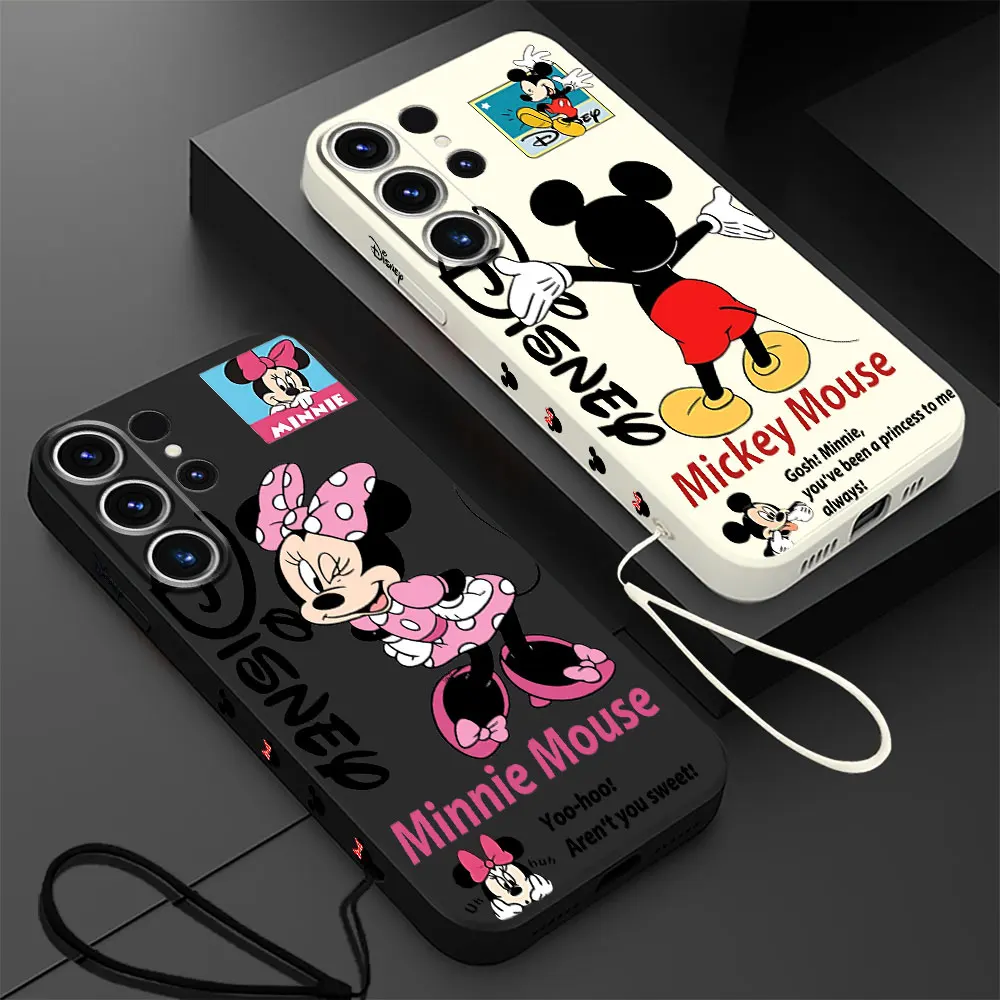 Custodia in Silicone Luxury Disney Mickey Minnie Art Fashion Case per Samsung Galaxy S10 S9 Note 10 Plus 9 Note 20 Ultra S8 S8 Plus