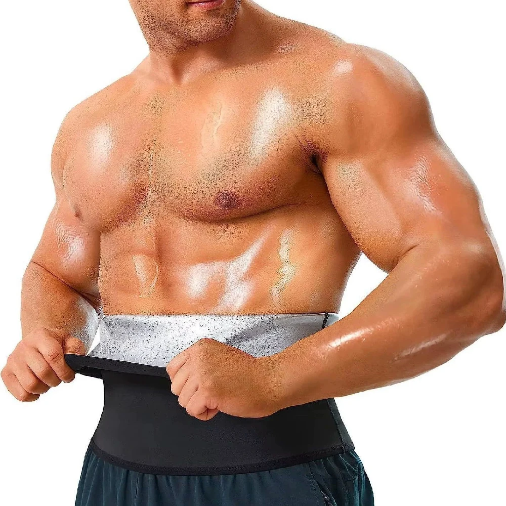 1PCS Sauna Slimming Belt Waist Trimmer for Men, Neoprene-Free Waist Cincher, Sweat Workout Shaper Belly Fat Burner Wrap