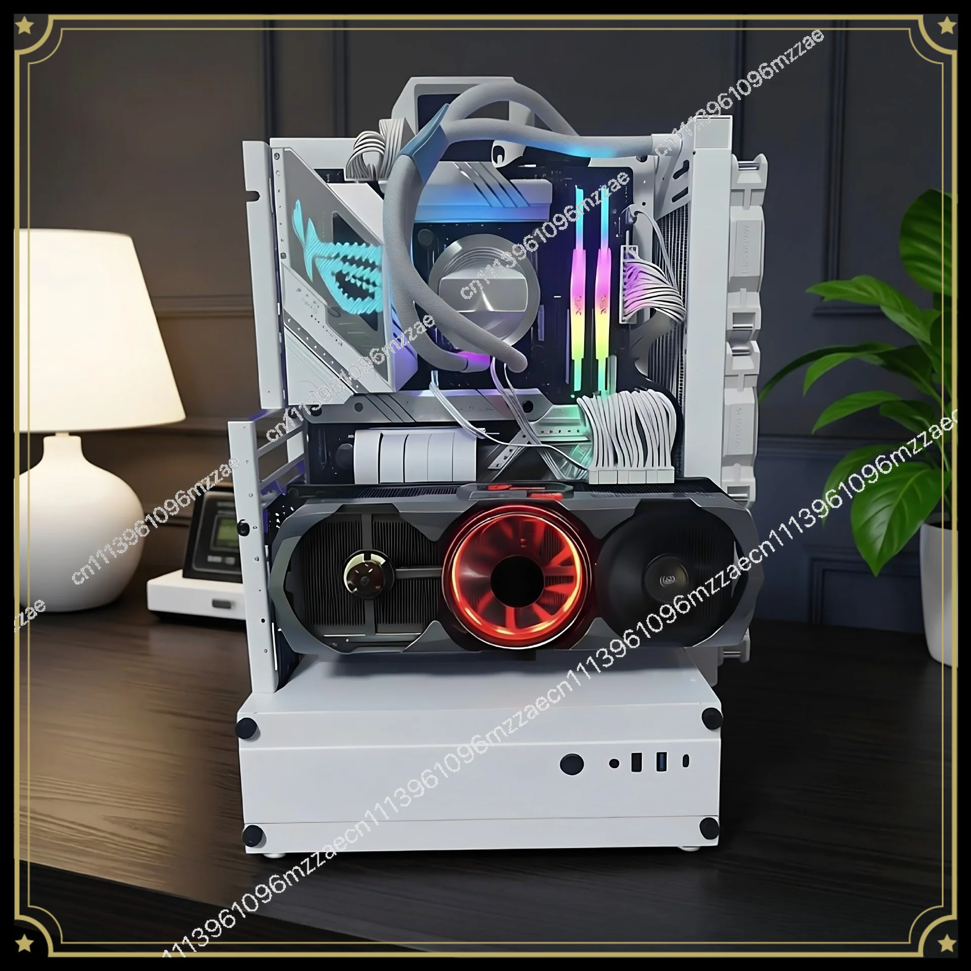 Open Chassis 240/360 Water-cooled Air-cooled Rack ATX/MATX Graphics Card Vertical Desktop Host Small Chassis