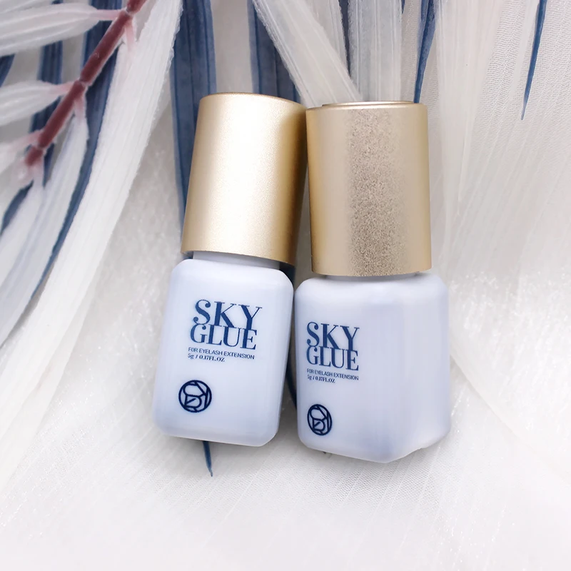 1 Bottle Original Sky RA-01 0.5s Fast Drying Eyelash Extension Glue 5ml Korea SKY S+ Glue Professional SKY Gold Cap Lash Glue