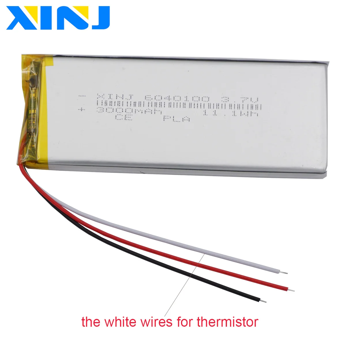 

3.7V 3000mAh 11.1Wh Thermistor 3 Wires Li-Polymer Lipo Li Lithium Battery 6040100 For GPS PSP DashCam PDA MID ipod DVD Tablet PC