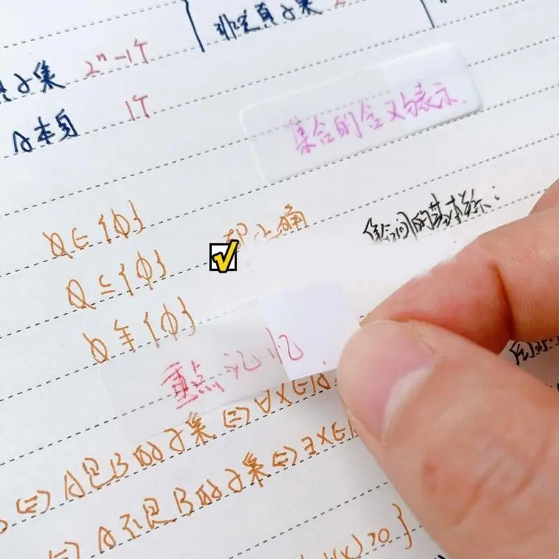 U2JE 120PECESS White Clear Index Etichetta Etichetta per animali domestici Scrivi Note adesive Adesive Pagina Marker Segnalibri