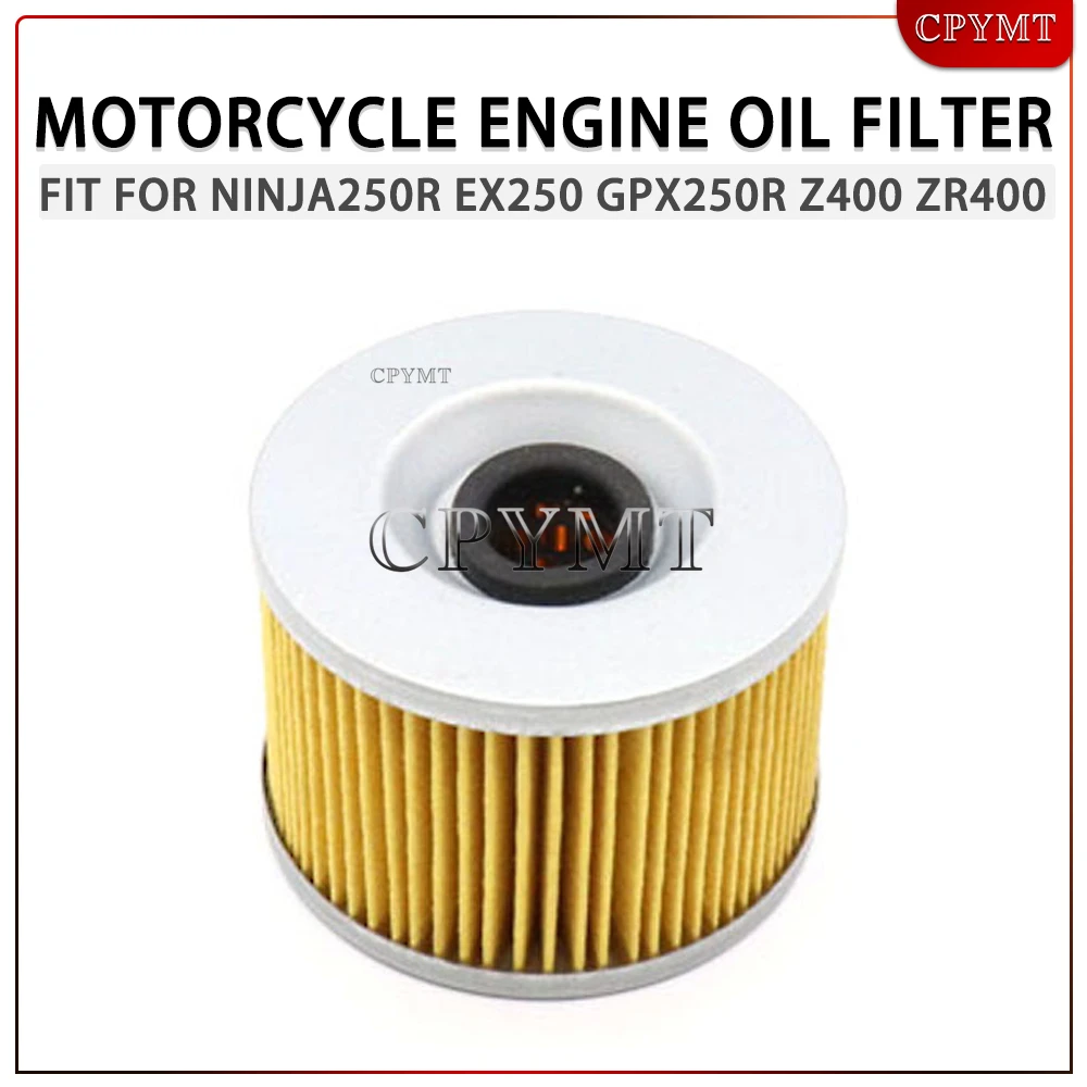 

Motorcycle Engine Parts Oil Filter Fit for Kawasaki Ninja 250 EX250 GPX250R Ninja250R Ninja250 KLE 250A Z400 ZR400