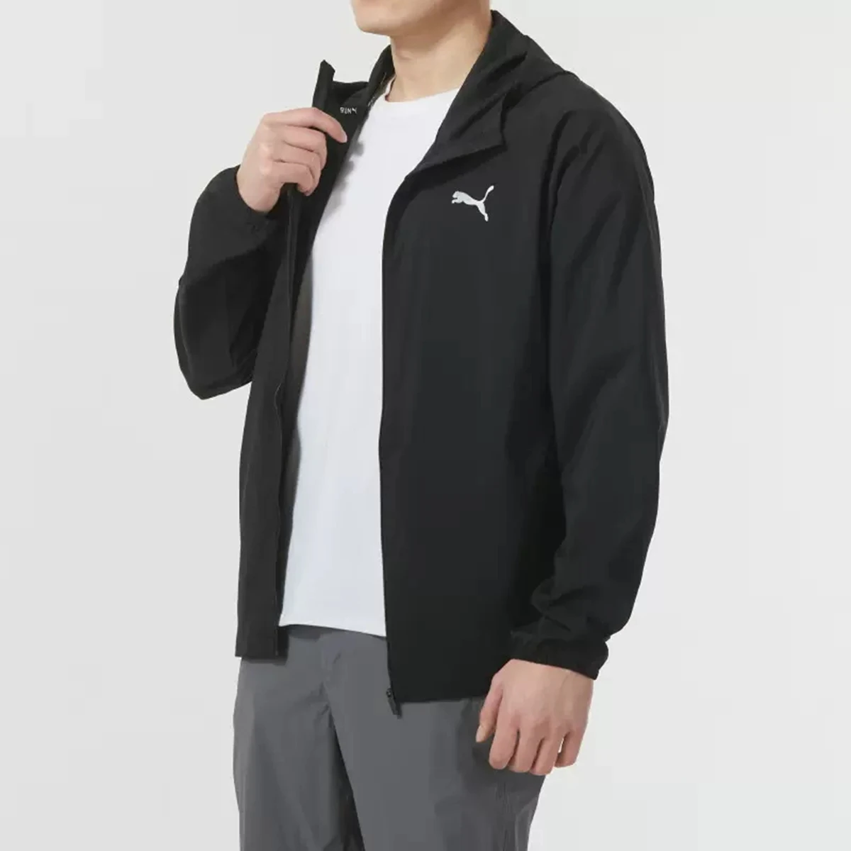 Puma Black New Sportswear Casual Running Woven Jacket Men's and Women's Clothing 52367301