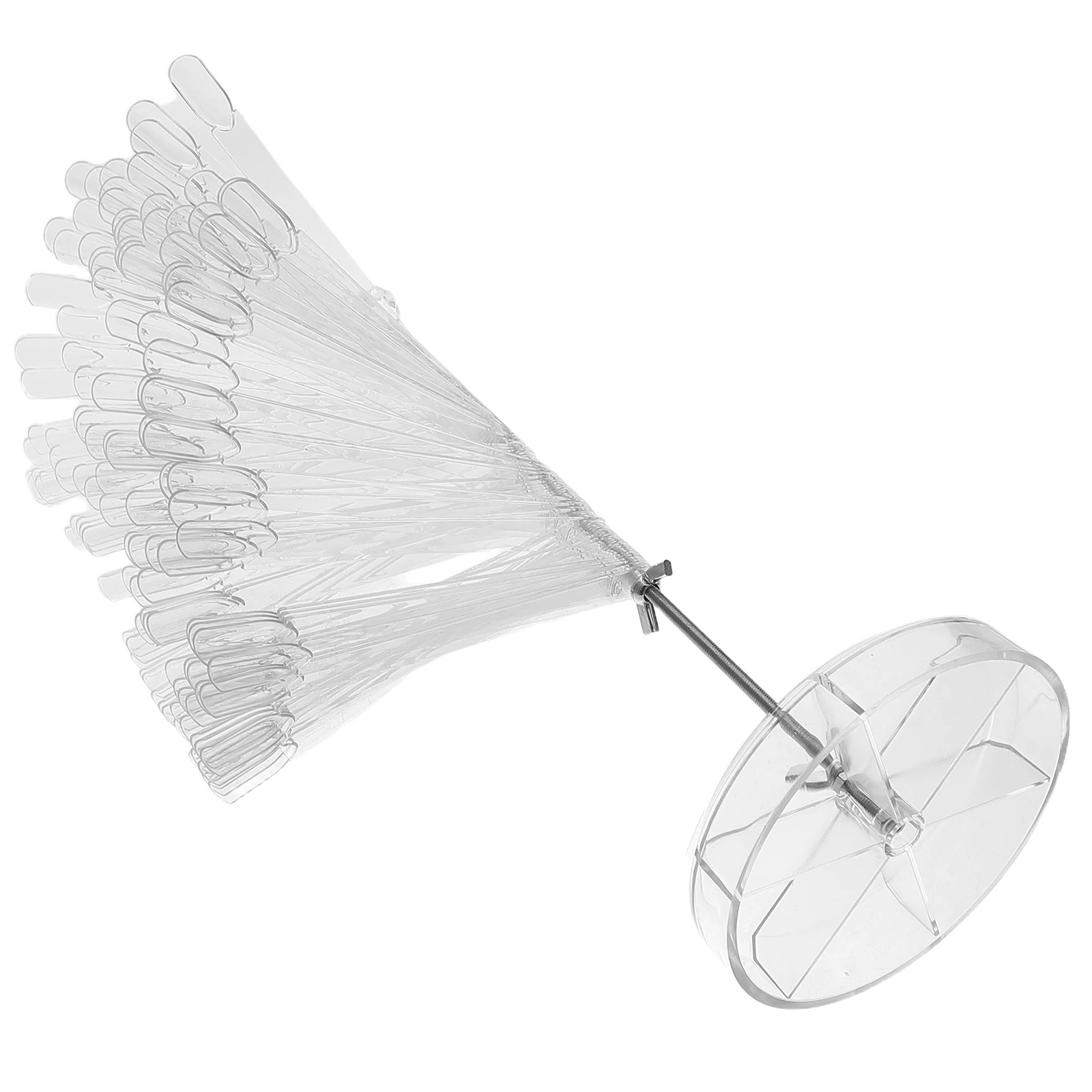 

Fan-Shaped Nail Color Display Board 120 Tips Spiral Rotating Shelf for Gel Polish Practice False Nail Art Showcase Tools