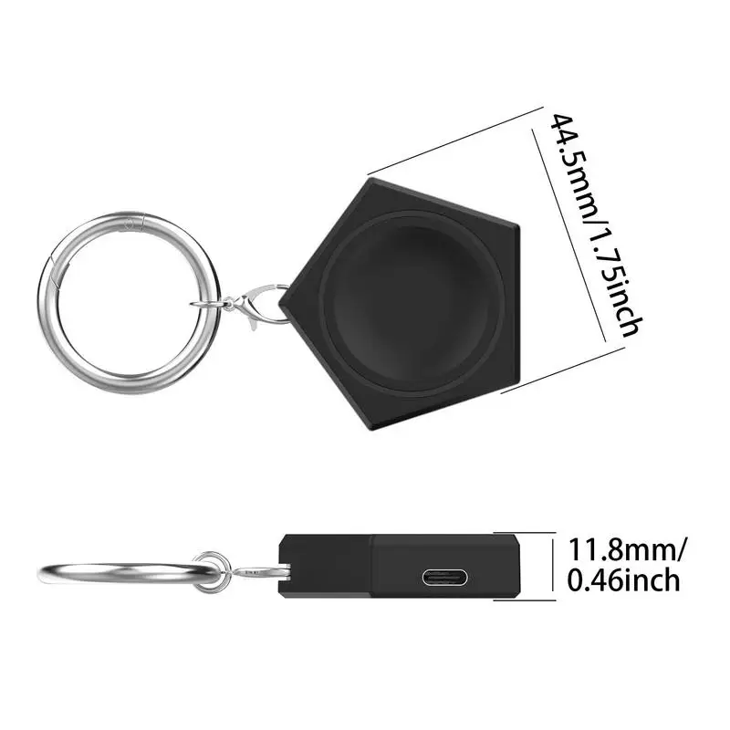 Base de carga inalámbrica para Samsung Galaxy Watch 3/4/5, cargador de sobretensión, llavero portátil, adaptador de carga USB para reloj