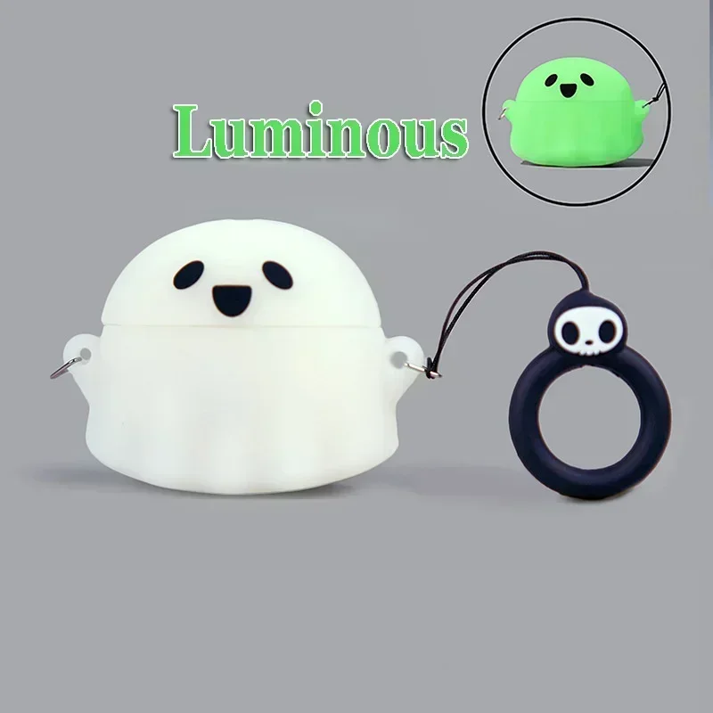 ฟันดาสำหรับหัวเว่ยฟรีคลิป ฟรีบัด 5i 6i SE2 SE3 Pro 3 Pro 4 6 หูฟัง 3D น่ารักนุ่มการ์ตูนซิลิโคนหูฟังฝาครอบ