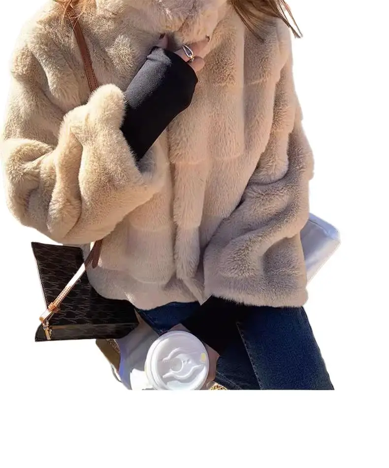 

2025 Women's Clothing Mink-like Wool Fur Coat Winter New 1125