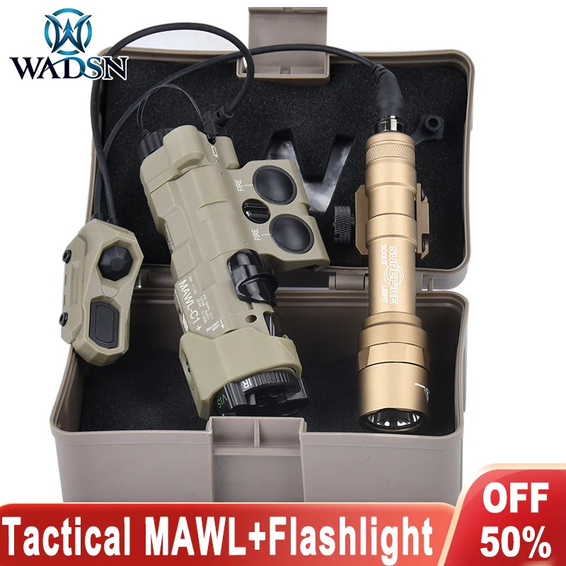 

WADSN Nylon MAWL Red Green Blue Dot Sight IR Fill Light IR Dot Surefir M600U Flashlight White Light Hunting Weapon Scout Light